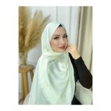 Noyan Scarfs Desenli İpekli Şal Ekru