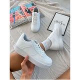 Noyfa Papuç Sepeti Unisex Spor Ayakkabı Sneakers 44 Beden Günlük Kullanım İçin Rahat Tasarım - Beyaz