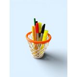 Nozzle Works Basketbol Çemberi Kalemlik Masaüstü Organizer - 102-Beyaz