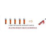Np1 Mastik Antrasit 290ML Kartuş (5 Adet) + Plastik Silikon Tabancası Hediyeli - Kırmızı