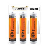 NP1 MS POLİMER SİLİKON SIZDIRMAZ İZOLASYON YAPIŞTIRICI (SİYAH 3 ADET) 290 ML