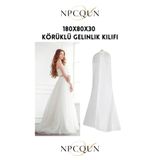 NPCQUN Elegans Gelinlik Kılıfı, Körüklü Gelinlik Koruma ve Taşıma Çantası Gelinlik Abiye Gamboç Elbise Hurç