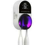 Npo Esx9 LED Ekranlı Otomatik Açılan Kapaklı Şarjlı Fırça Tutucu ve Uv Diş Fırçası Sterilizatörü - Renk - Beyaz - Siyah