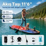 Npo Flow Stone 350X84x15cm Şişme Premium Sup Paddle Board 162Kg Kürek Pompa Çanta Koltuklu Full Set