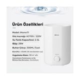 Npo IHOME11 2500ML Ayarlanabilir Aromaterapi Difüzör Ultrasonik Hava Nemlendirici Buhar Makinesi - standart