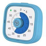 NPO Mutfak,Ders,Yemek için 60dk Analog Alarm Zamanlayıcı,Pomodoro Öğrenci Motivasyon Saati (Mavi)