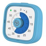 NPO Mutfak,Ders,Yemek için 60dk Analog Alarm Zamanlayıcı,Pomodoro Öğrenci Motivasyon Saati (Mavi)
