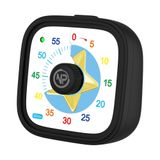 NPO Mutfak,Ders,Yemek için 60dk Analog Alarm Zamanlayıcı,Pomodoro Öğrenci Motivasyon Saati (Siyah-Yıldız)