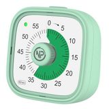 NPO Mutfak,Ders,Yemek için 60dk Analog Alarm Zamanlayıcı,Pomodoro Öğrenci Motivasyon Saati (Yeşil)