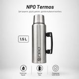 Npo Nt01 1.5L Çift Katmanlı Vakum Teknolojili 24H Sıcak 48H Soğuk 72H Buzlu Koruma Çelik Termos