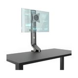 Npo STD2101B 17"-32" Ergonomik Yükseklik Ayarlı Tek Monitör Standı, 8kg Taşıma Kapasitesi, Vesa, 360° Pivot (Dikey Kullanım), Kablo Yönetimli - 1BW-Beyaz