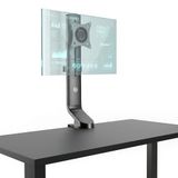NPO STD2101B 17"-32" Ergonomik Yükseklik Ayarlı Tek Monitör Standı, 8kg Taşıma Kapasitesi, VESA, 360° Pivot (Dikey Kullanım), Kablo Yönetimli