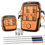 Npo Thermopro TP27C Alarmlı Işıklı Kablosuz 150 m Menzilli Profesyonel Fırın Termometresi