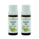 NPO Yogaroma Ferahlatıcı Aromaterapi Saf ve Doğal Okaliptus Uçucu Yağ (2 Adet (10mL), Okaliptüs)