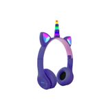 Nps - Unicorn Şeklnde Işıklı Bluetooth Kulaklık - Mor