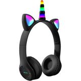 Nps - Unicorn Şeklnde Işıklı Bluetooth Kulaklık - Siyah