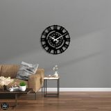 NR Dizayn (371) Mekanik Motifli Dekoratif Metal Duvar Saati 69 X 69