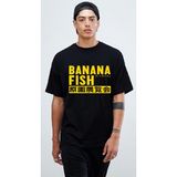Nrage Banana Fish Oversize Tişört - M - Siyah