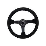 Nrg RST-036MB-S-BK 350 mm 3 Inç Derin Çanak Süet Kavrama Mat Siyah Kollu Direksiyon Simidi