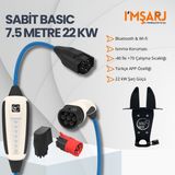 Nrgkick 22KW 32A Taşınabilir Şarj Istasyonu (Sabit Basic Set 7.5m Duvar Askı Aparatı Wifi+Bluetooth)