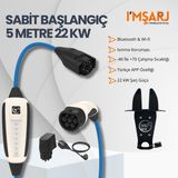 Nrgkick 22KW 32A Taşınabilir Şarj Istasyonu (Sabit Başlangıç Seti 5m Duvar Askı Aparatı Ev Prizli)