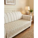 Nrz Nerez Tekstil Şönil Bohem Kaymaz Koltuk Örtüsü 90X210 cm | 3 Kişilik Kanepe, Çekyat Örtüsü - 90 x 210 cm - Bej