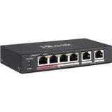 Ns-0106P-35 4 Port Poe, 60W, +2 Port Megabit Uplink Switch Hub