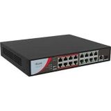 Ns-0318P-130(B) 16 Port 10-100 Poe Switch Hub 1X1000 Mbps Rj45 Port, 1X1000 Mbps Sfp