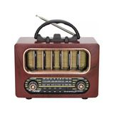 NS-6636 Retro Ahşap Tasarım Bluetooth Hoparlörlü Radyo – Fm/am Destekli, Şarjlı ve Taşınabiliri Radyo