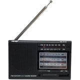 NS-8153 Taşınabilir Pilli Cep Radyosu Deprem Çantası Radyosu Am Fm Sw-1-6 8 Bandlı Mini Radyo - Siyah