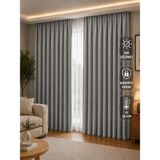 NS Ehli Tacir Özel Dikim Açık Gri Kalın Kumaş Güneşlik Fon Perde Termal Isı Yalıtımlı Yoğun Dokulu (En x Boy) - 50 x 200 cm