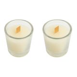 NS-era Tarçın Kokulu Soya Mum Seti, Ahşap Fitil, 2’li Cam Bardak Mum, 40 ml, Dekoratif & Hediyelik
