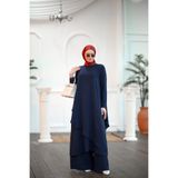 NS Moda Tesettür Alina Takım Lacivert-Model 575