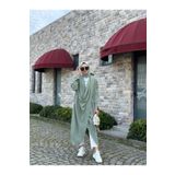 NS Moda Tesettür Çapraz Kanguru Tunik Mint Model- 417