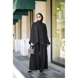 NS Moda Tesettür Hatmi Takım Siyah-Model 582
