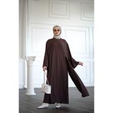 NS Moda Tesettür Henna Takım Kahverengi-Model 580