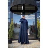 NS Moda Tesettür İnci Takım Lacivert-Model 576