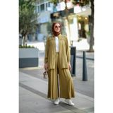 NS Moda Tesettür Lal Takım Yağ Yeşili-Model 583