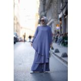 NS Moda Tesettür Lina Takım Gri Model- 511