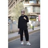 NS Moda Tesettür Maya Takım Siyah Model- 534