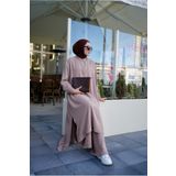 NS Moda Tesettür Saye Takım Vizon Model- 509