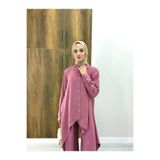 NS Moda Tesettür Serra Takım Gül Kurusu-Model 571