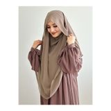 Ns nowascarf Gölgelikli Sufle Khimar Şal Şifon Kumaş Açık Vizon