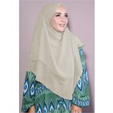 Ns nowascarf Sufle Khimar Orta Boy Tesettür Şal Krem