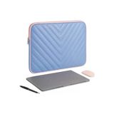 NS reliable 13-13.6 inç Macbook Air Pro Uyumlu Deri Laptop Çantası - Koruyucu Kılıf ve Laptop M2 M3-Mavi