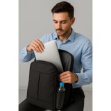 NS reliable 15.6 - 17.3 İnç Uyumlu Suya Dayanıklı Siyah Laptop Sırt Çantası - Darbe Korumalı Notebook Çantası