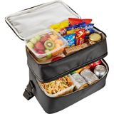 NS Reliable 22 Litre Yemek Taşıma Termos Soğutucu Çanta-36 cm x 28 cm x 21 cm - 22 lt - Siyah