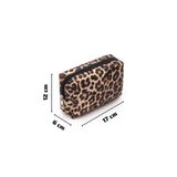 NS reliable Chicclutch Günlük Makyaj Çantası - Şık Ve Kompakt Tasarım-Leopar Desenli