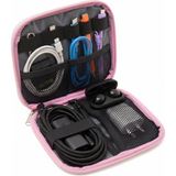 NS Reliable Çok Amaçlı Teknoloji Aksesuar Çantası, Organizer Çanta, Seyahat Organizeri Pembe - 21x17x2 cm