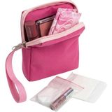 NS Reliable Kadın Hijyenik Ped Saklama Çantası - Mini Organizer Düzenleyici Kılıf - 10X14X3 Cm-Fuşya